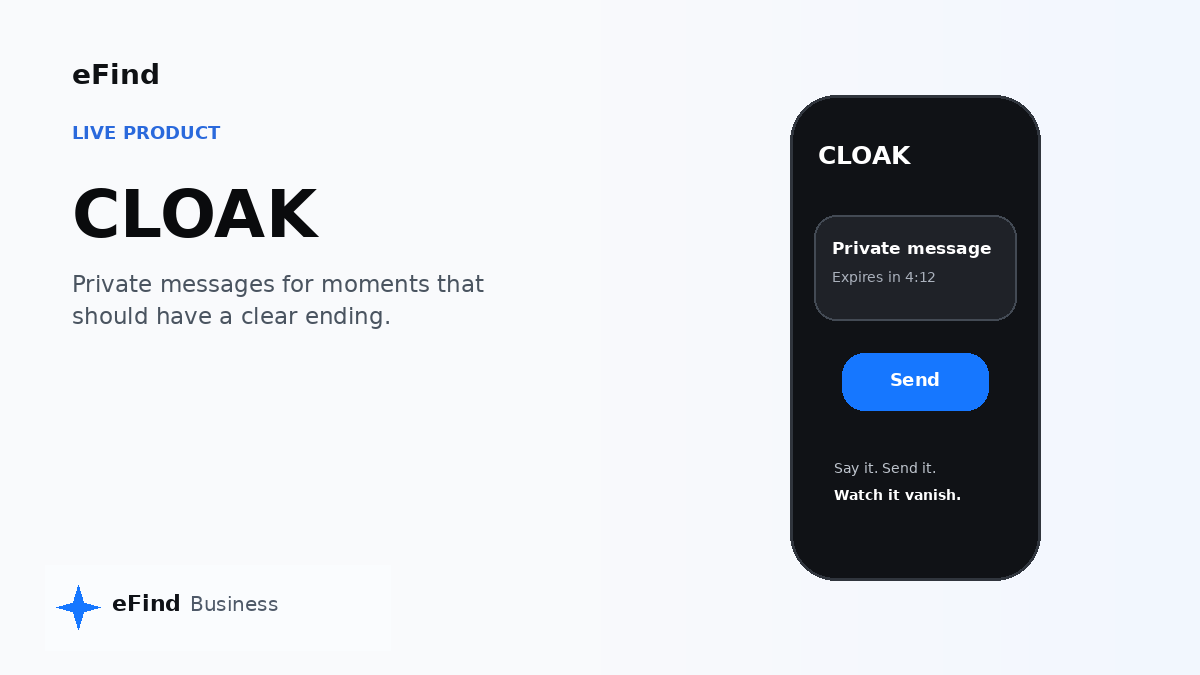 CLOAK product visual
