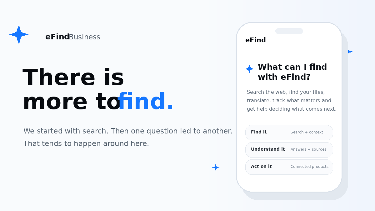 eFind Business visual for the eFind Mail product update