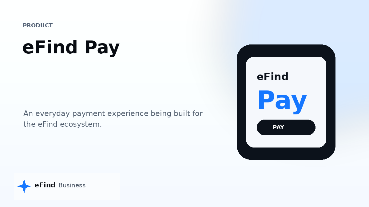eFind Pay product experience